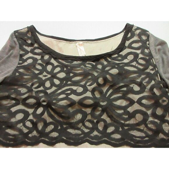 NEESH BY D.A.R. DRESS LACE OVERLAY & PEEK-A-BOO SLIP SIZE SMALL - Picture 4 of 7